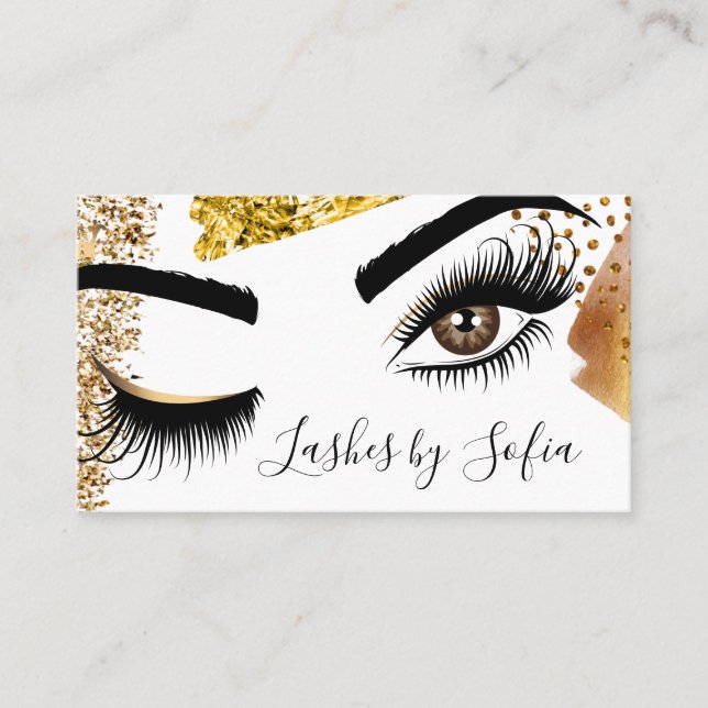 Makeup artist Wink Eye Beauty Salon Lash Extension Visitenkarte (Vorderseite)