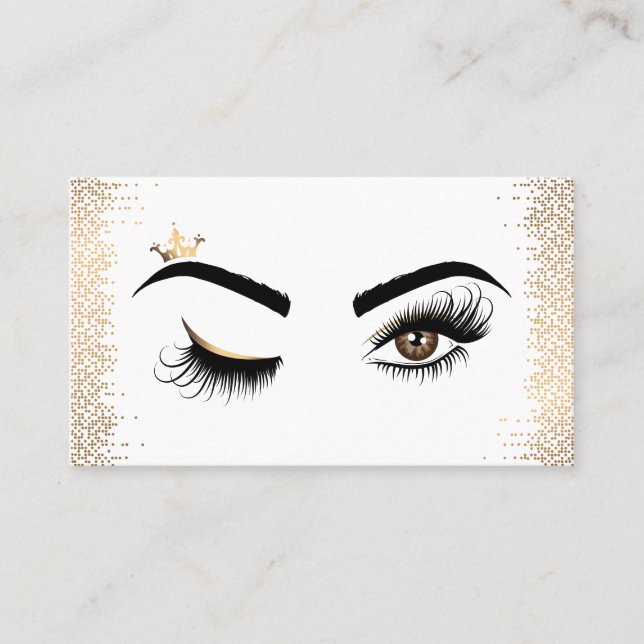 Makeup artist Wink Eye Beauty Salon Lash Extension Visitenkarte (Vorderseite)