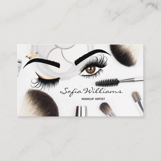 Makeup artist Wink Eye Beauty Salon Visitenkarte (Vorderseite)