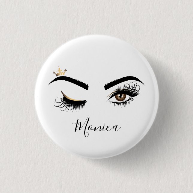 Makeup artist Wink Eye Brown Eye Beauty Salon Lash Button (Vorderseite)