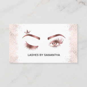 Makeup artist Wink Eye Gold Confetti Lashes Visitenkarte