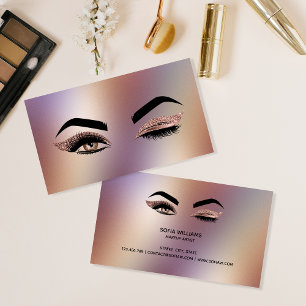 Makeup artist Wink Eye Lashes Rose Gold Visitenkarte