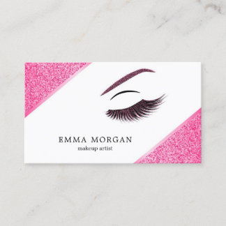 Makeup artistische Visitenkarte mit Glitzer-Effekt