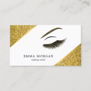 Makeup artistische Visitenkarte mit Glitzer-Effekt