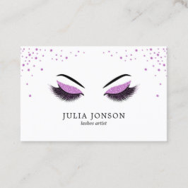 Makeup artistische Visitenkarte mit Glitzer-Effekt
