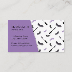 Makeup artistische Visitenkarte mit Glitzer-Effekt