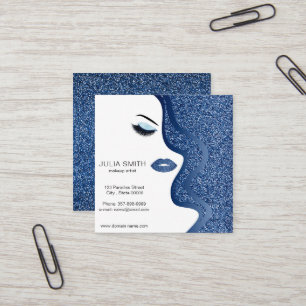 Makeup artistische Visitenkarte mit Glitzer-Effekt