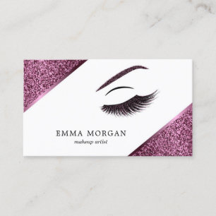 Makeup artistische Visitenkarte mit Glitzer-Effekt