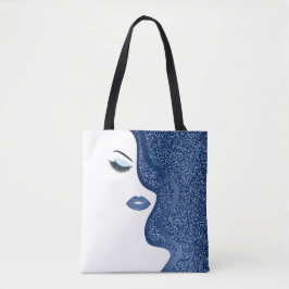 Makeup artistische Visitenkarte mit Glitzer-Effekt Tasche