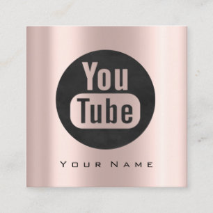 Makeup Beauty Blogger You-tuber Fashion Logo Socia Quadratische Visitenkarte