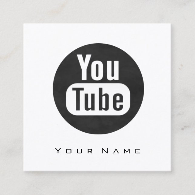 Makeup Beauty Blogger You-tuber FashionSchwarz Wei Quadratische Visitenkarte (Vorderseite)
