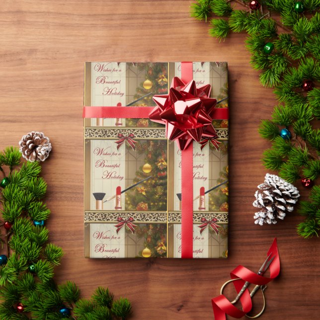 Makeup Beauty Kosmetik Weihnachtswrapping Papier Geschenkpapier (Feiertagsgeschenk)