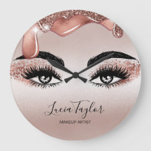 Makeup Beauty Lashes Rose Gold Drips Glitter