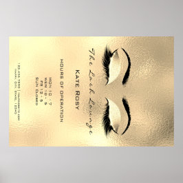 Makeup Beauty Salon Browns Goldene Öffnungszeiten Poster