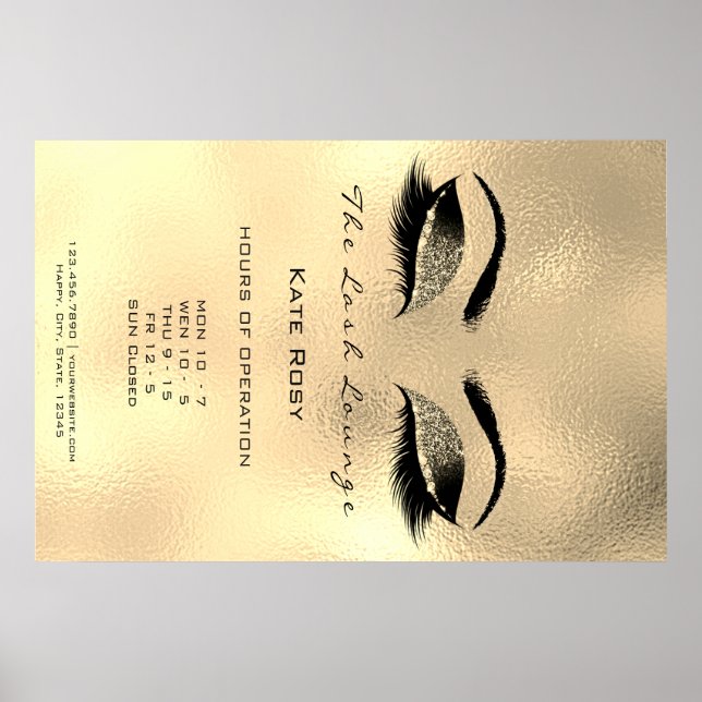 Makeup Beauty Salon Browns Schönheit Öffnungszeite Poster (Vorne)