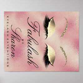 Makeup Beauty Salon Name Gold Glitzer Sharon Rose Poster