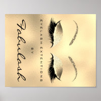 Makeup Beauty Salon Name Gold Glitzer VIP