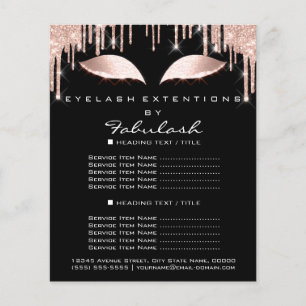 Makeup Beauty Salon Pink Glitzer Flyer Spark Schwa