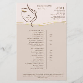 Makeup Beauty Salon Price List Flyer