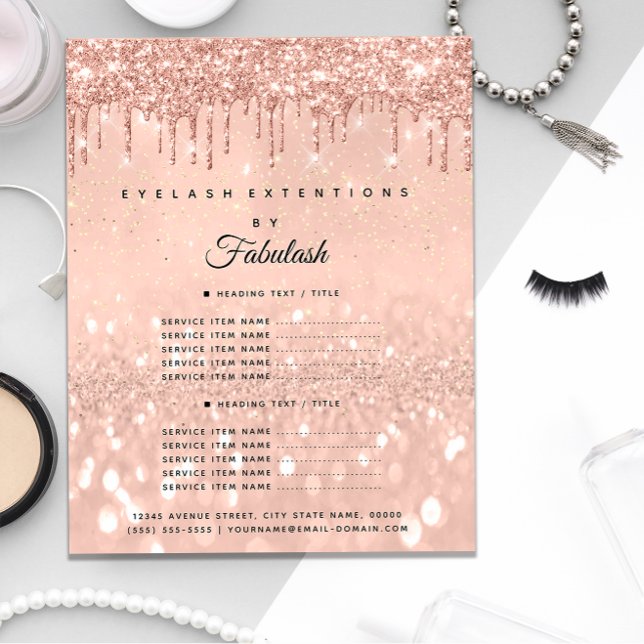 Makeup Beauty Salon Rose Glitzer Flyer Preise1 (Makeup Beauty Salon Rose Glitter Flyer Prices1)