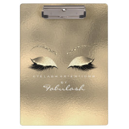 Makeup Beauty Studio Lashes Glas Gold Weiß Klemmbrett