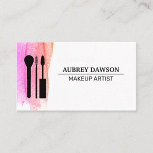 Makeup Brushes Icon Business Card Visitenkarte
