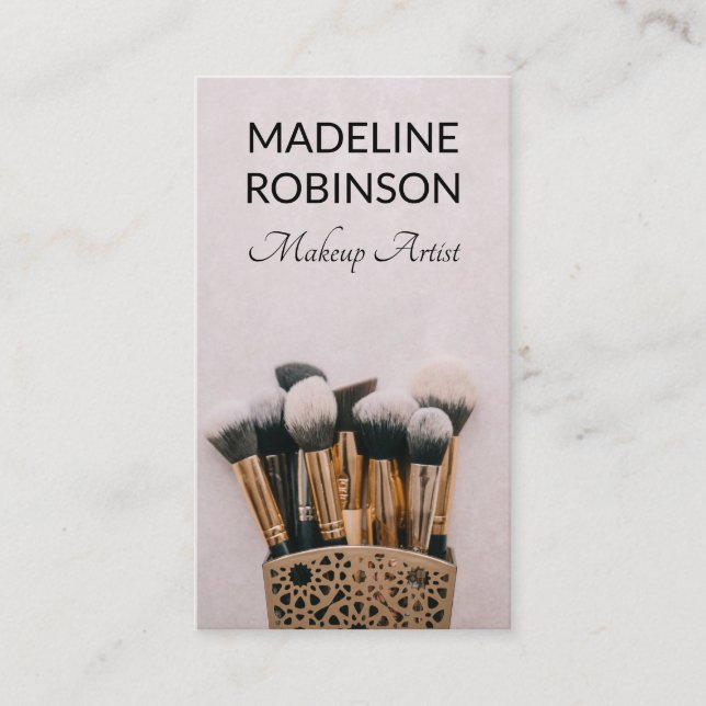 Makeup Brushes | Makeup Artist Terminkarte (Vorderseite)