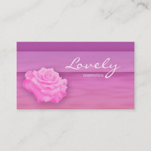 Makeup Business Card Blume Rose Rosa Kosmetik Visitenkarte