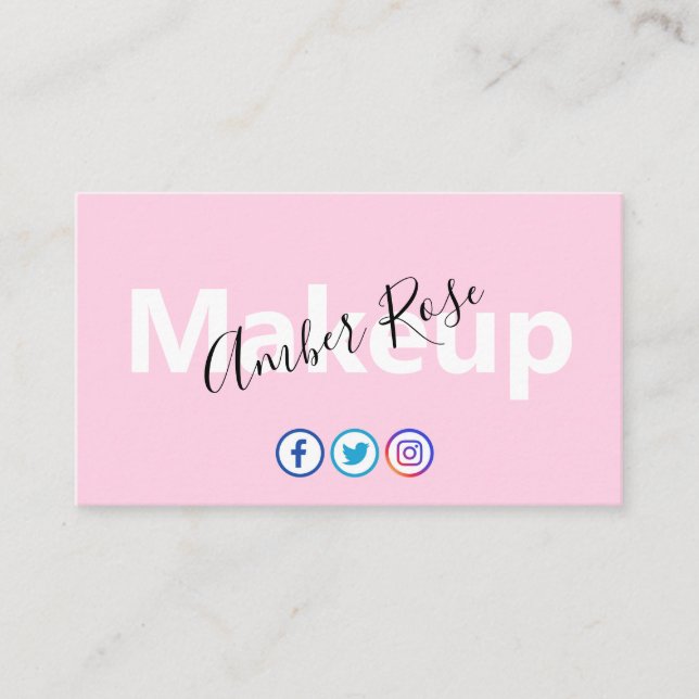 Makeup Business Card Visitenkarte (Vorderseite)
