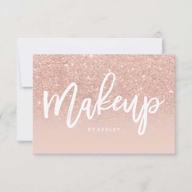 Makeup certificate typography blush Rose gold (Vorderseite)