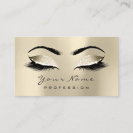 Makeup Champaigne Lashes Marmorkarte Terminkarte