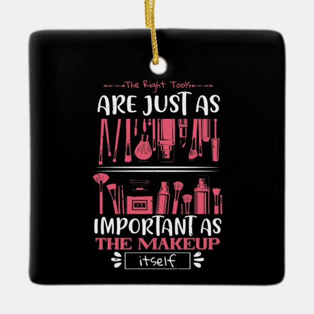 Makeup - die richtigen Tools für Makeup Keramikornament (Vorderseite)