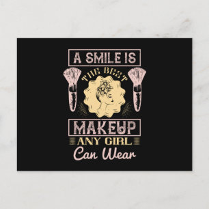 Makeup - Ein Lächeln ist das beste Make-up Postkarte