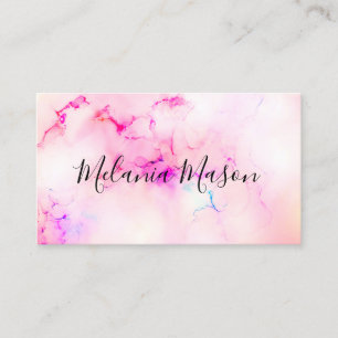 Makeup Elegante Pastel Alcohol Ink Trendy Modern Visitenkarte