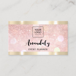 Makeup Esthetician Lash Nails QRCode Logo-Rose Visitenkarte