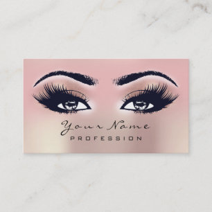 Makeup Eyebrow Eyes Lashes BLUSH Ombre Rose Visitenkarte