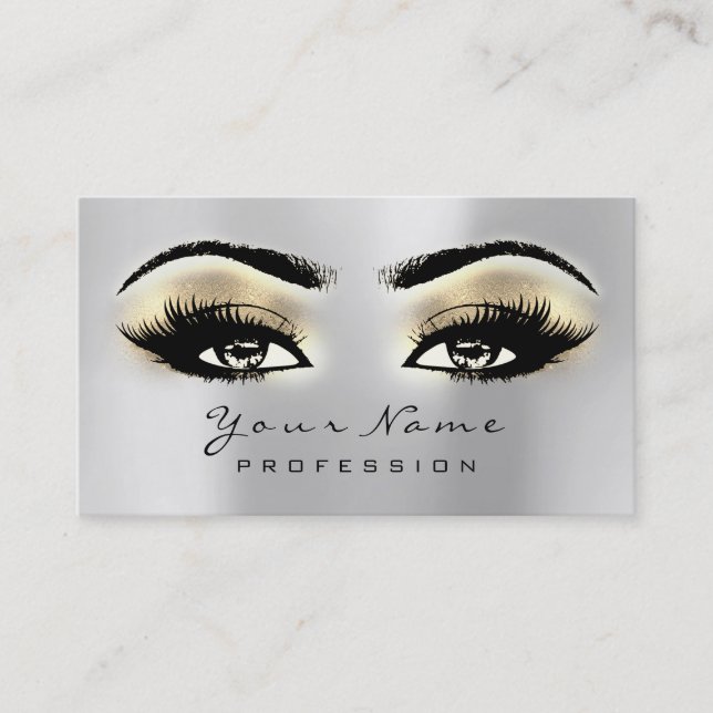 Makeup Eyebrow Eyes Lashes Browns WELLNESS-CENTER Visitenkarte (Vorderseite)
