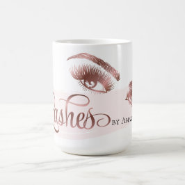 Makeup Eyebrow Eyes Lashes Glitzer Rose Gold Kaffeetasse