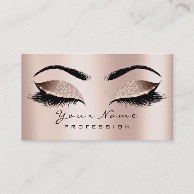 Makeup Eyebrow Eyes Lashes Glitzer WELLNESS-CENTER Visitenkarte (Vorderseite)
