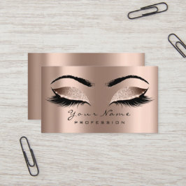 Makeup Eyebrow Eyes Lashes Glitzer WELLNESS-CENTER Visitenkarte