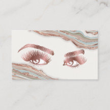 Makeup Eyebrow Eyes Lashes Rose Gold Marmor Busine