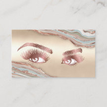 Makeup Eyebrow Eyes Lashes Rose Gold Marmor Busine