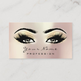 Makeup Eyebrow Eyes Lashes Terminierungskarte Gold Terminkarte