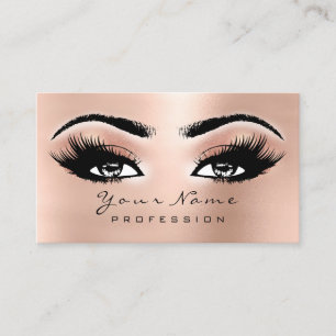 Makeup Eyebrow Eyes Lashes Terminierungskarte Peac Visitenkarte