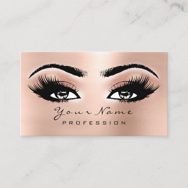 Makeup Eyebrow Eyes Lashes Terminierungskarte Peac Visitenkarte (Vorderseite)