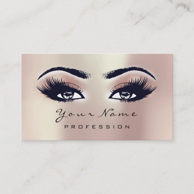 Makeup Eyebrow Eyes Lashes Terminierungskarte Pear Terminkarte (Vorderseite)