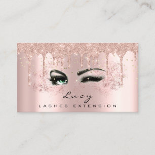 Makeup Eyebrow Hair Green Eyelashes Tropfen Visitenkarte