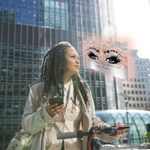 Makeup Eyebrow Lash Glitzer Tropfen Gray Silver Sp Visitenkarte