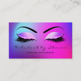 Makeup Eyebrow Lashes Glitzer Bright Miami Pink Visitenkarte