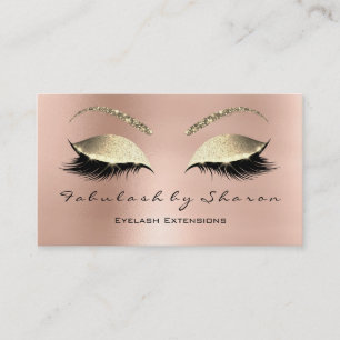 Makeup Eyebrow Lashes Glitzer Diamond Pink Luxury Visitenkarte